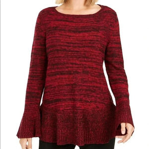 Style & Co Red & Black Sweater